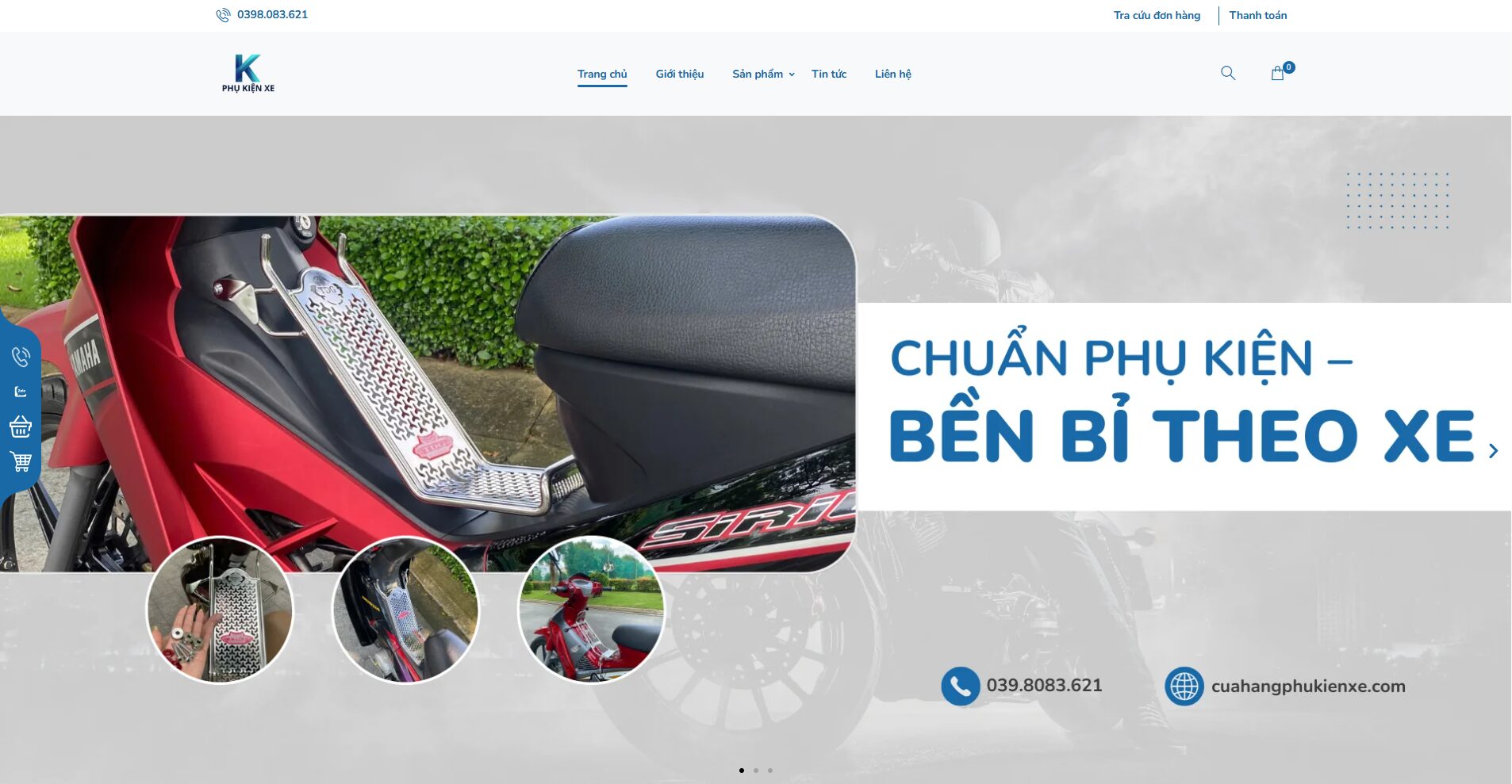 Website phụ kiện xe máy: Giải pháp tăng trưởng cho shop phụ kiện xe
